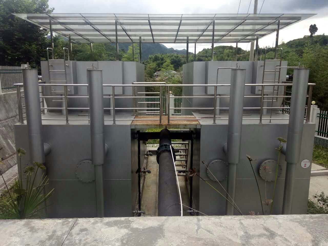 日处理2000m³不锈钢一体化净水器