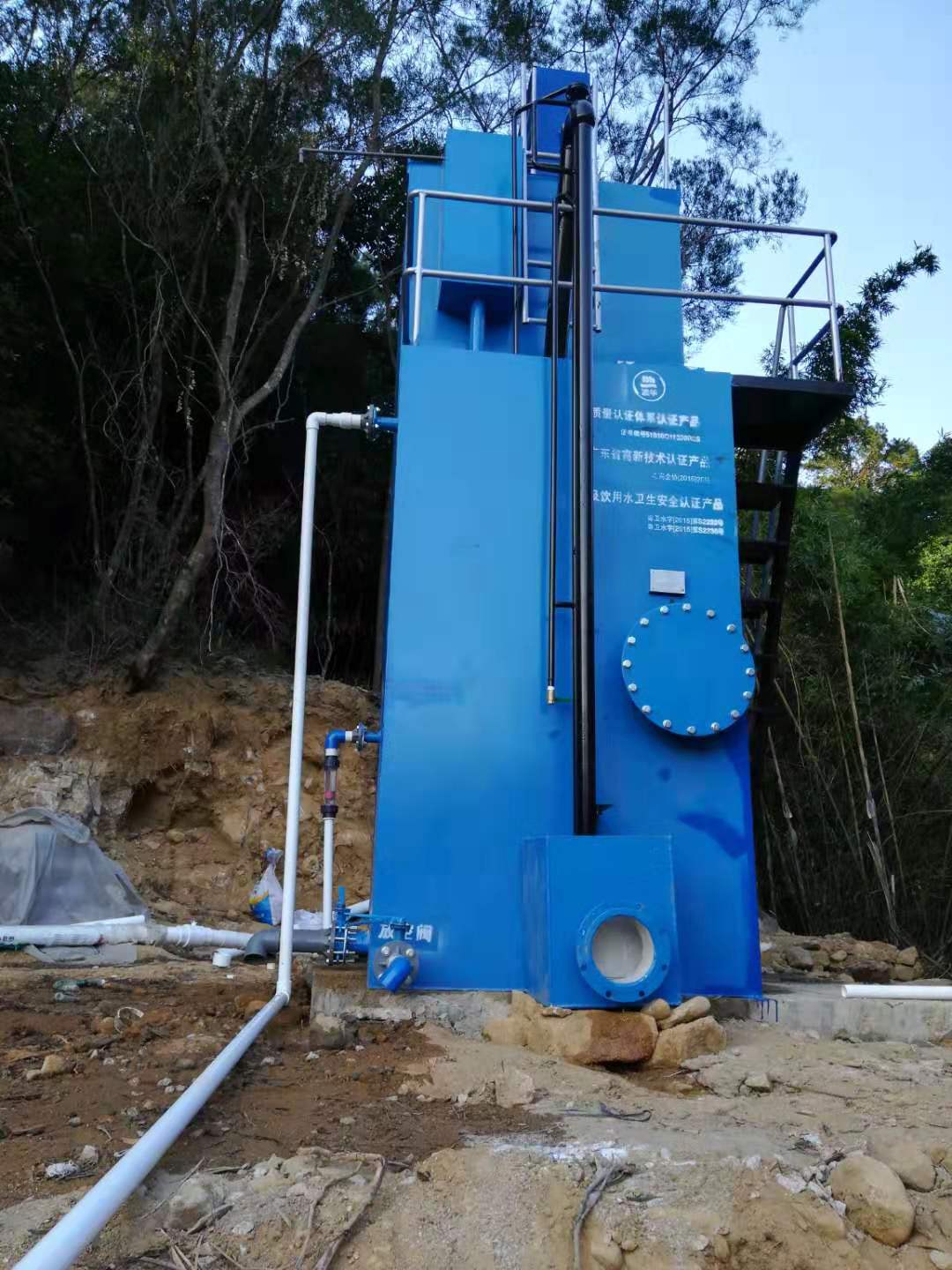 日处理100m³碳钢一体化净水器