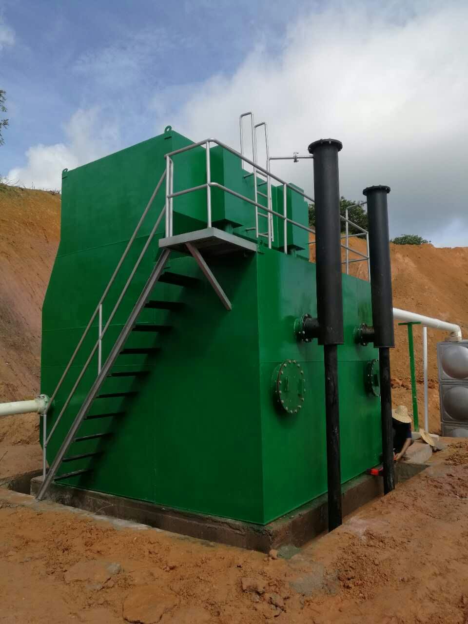 日处理900m³碳钢一体化净水器