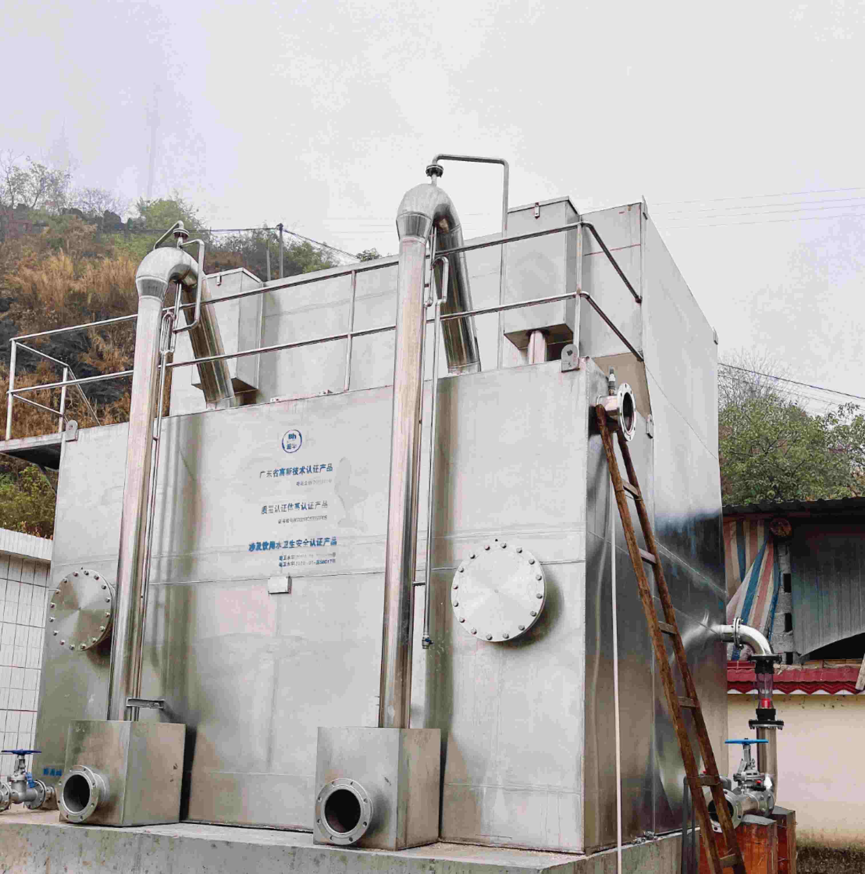 日处理1000m³不锈钢一体化